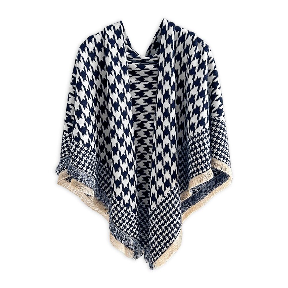 7359 Winter Warm Cashmere Shawl Large Scarf Women Houndstooth Check